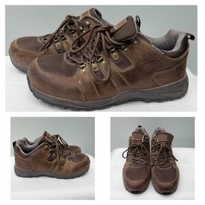 Drew Canyon waterproof brown leather hiking shoes men's 13 6E wide